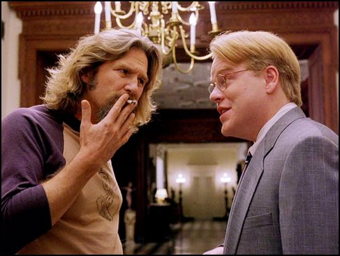 a nagy lebowski - jeff bridges és philip seymour hoffman